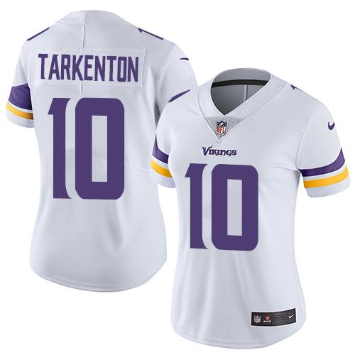 Nike Vikings #10 Fran Tarkenton White Women's Stitched NFL Vapor Untouchable Limited Jersey